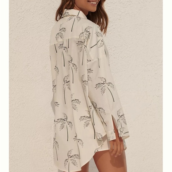 NWT Anthropologie LouLou Avenue Long-Sleeve Poplin Buttondown Shirt M - Picture 2 of 7